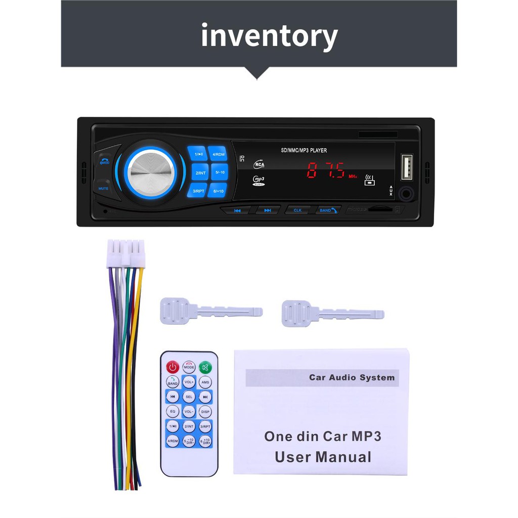 Xe Radio Stereo Điều Khiển Từ Xa Kỹ Thuật Số Bluetooth Máy Phát Nhạc Stereo 12V-UYT-168