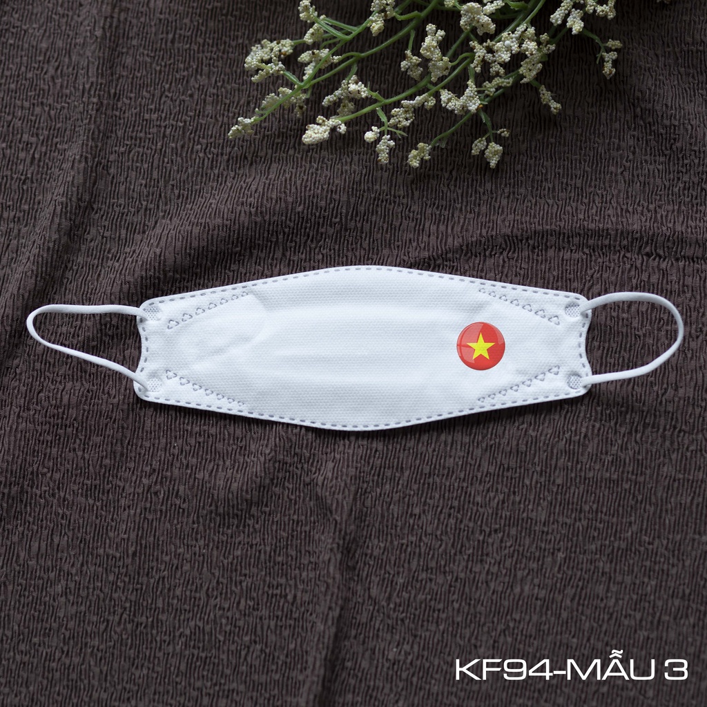 Khẩu trang KF94, N95, N99 in hình cờ đỏ sao vàng Việt Nam