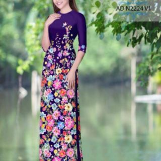 Vải áo dài in 3d lụa nhật