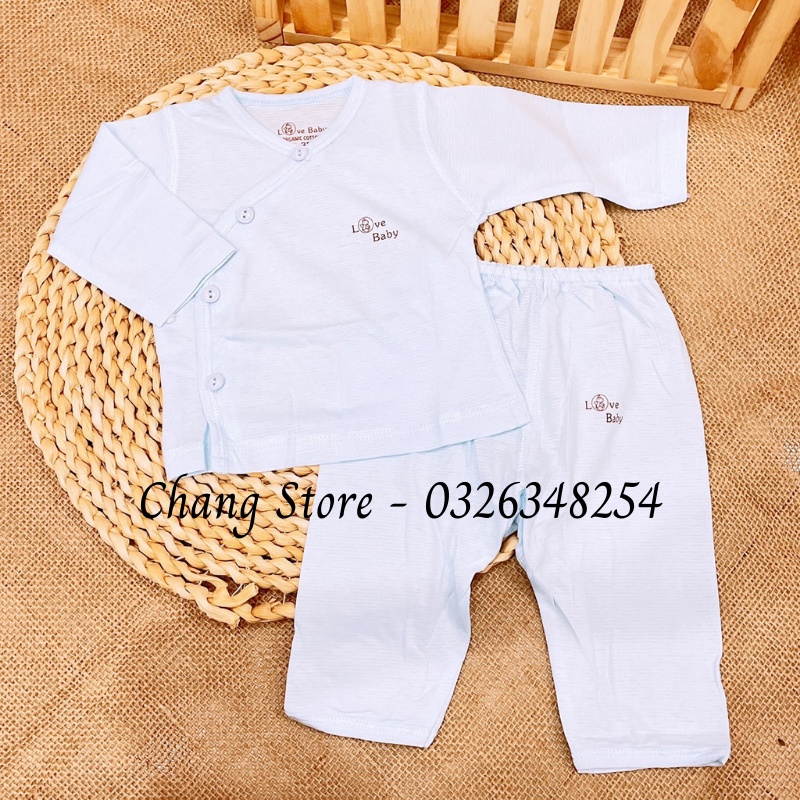 Bộ tay dài than tre cho bé - Bộ quần áo bé Love Baby