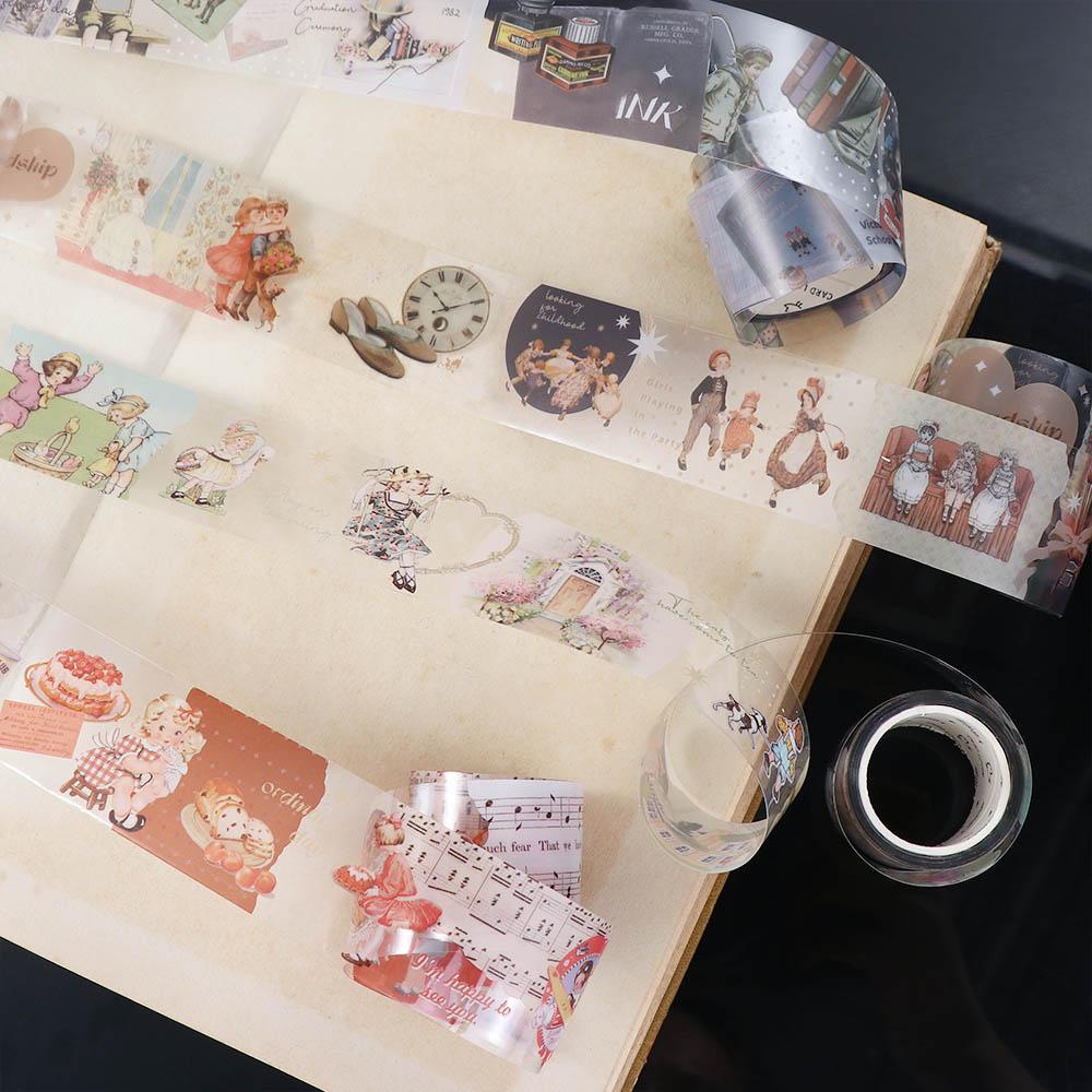 PEWANY Băng Keo Dán Trang Trí Sổ Tay / Nhật Ký Phong Cách Vintage