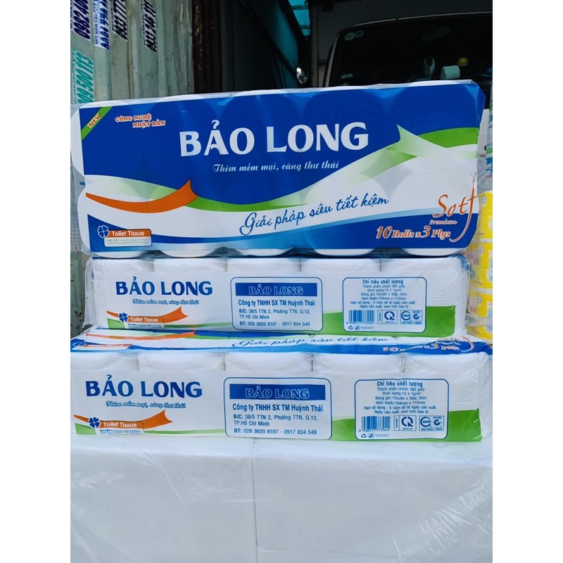 Giấy vệ sinh bảo long xanh