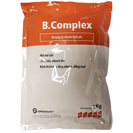 Bcomplex 100g Greenvet - Bổ sung vitamin thiết yếu cho vật nuôi