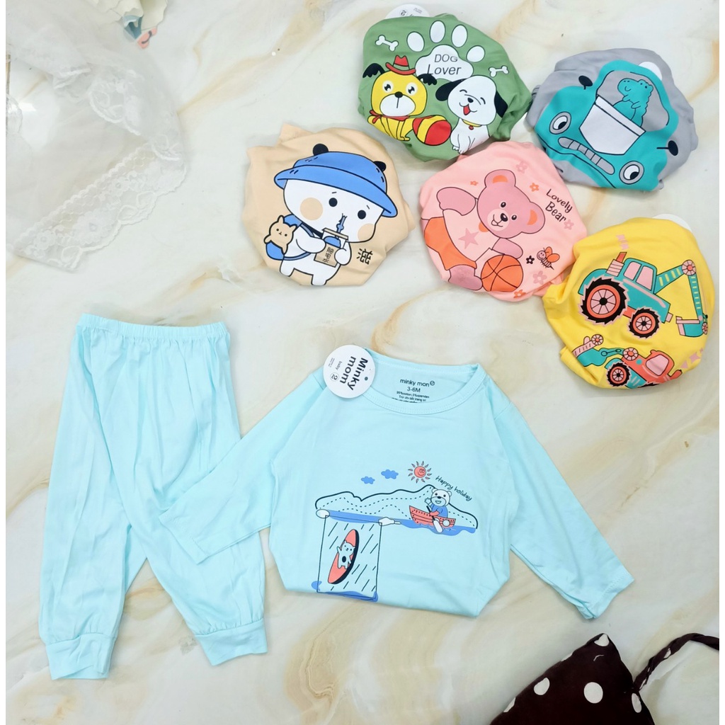 [A31 -  Siêu Mềm, nhiều mẫu] Bộ Dài Tay Thun Lạnh Hoạt Hình Nhiều Mẫu Loại 1  Cho Bé Trai Gái