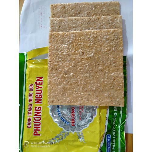 BÁNH TRÁNG NƯỚC DỪA PHƯƠNG NGUYÊN ĐẶC SẢN BÌNH ĐỊNH - nướng sẵn ( gói 75gr )