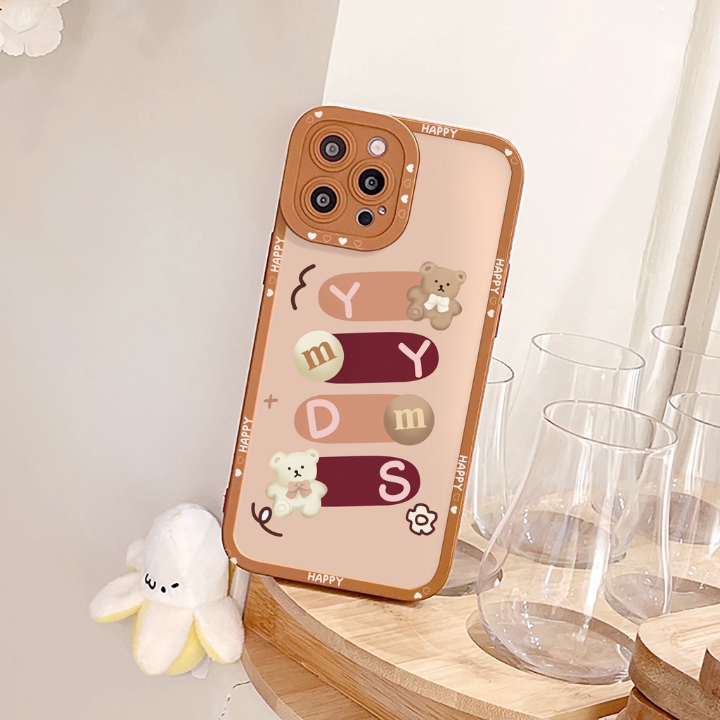 Ốp lưng iphone My Bear bóng cạnh vuông 6/6plus/6s/6splus/7/7plus/8/8plus/x/xs/11/12/13/14/pro/max/promax/plus/shin/case