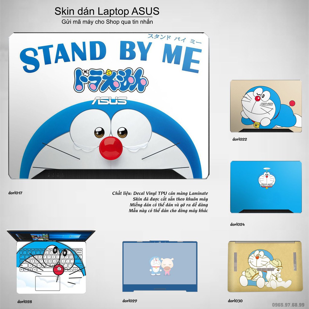 Skin dán Laptop Asus in hình Doraemon