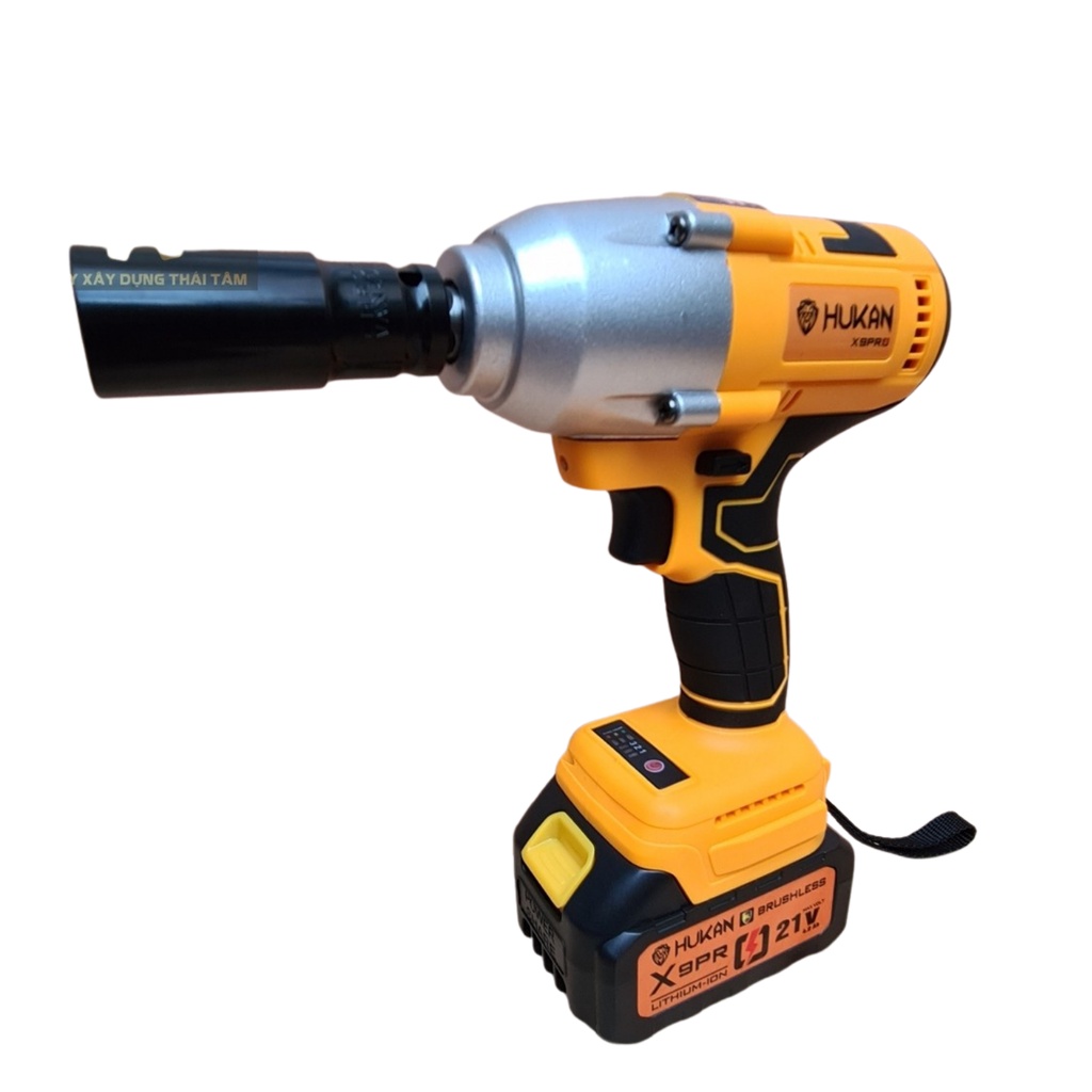 Máy bắn bulong Hukan X9 IMP - Công nghệ Mỹ - không chổi than - có hộp nhựa