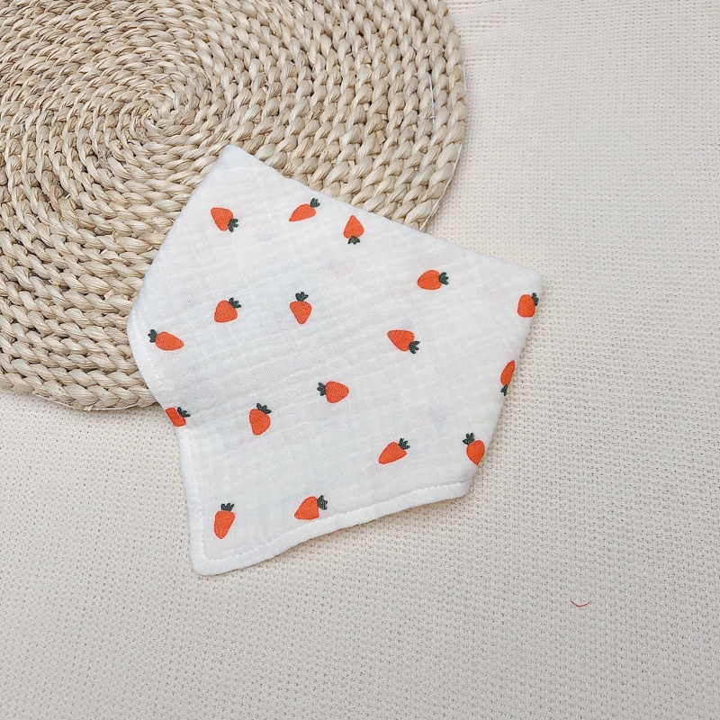 Yếm xô tam giác muslin 4 lớp cao cấp cho bé trai bé gái