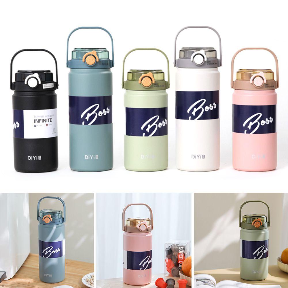 Bình Nước Thể Thao Cách Nhiệt Dung Tích Lớn 1000ml Có Ống Hút Tiện Dụng