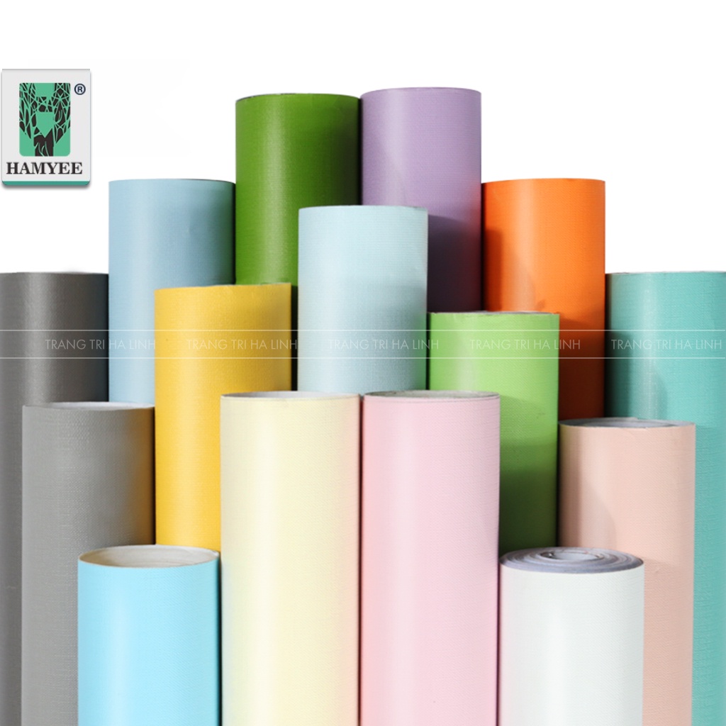 10m dài giấy dán tường pastel hàn quốc một màu trơn đơn giản hiện đại khổ 45cm