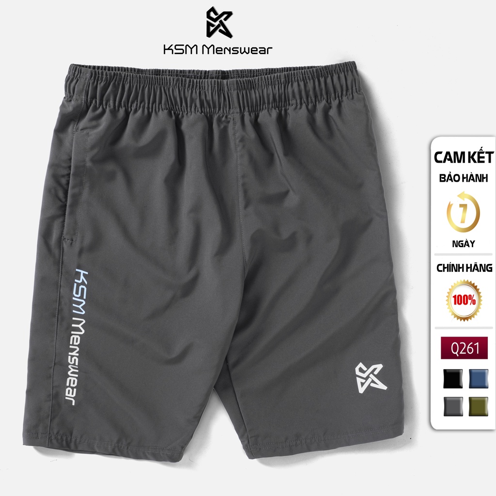 Quần Đùi Thể Thao Nam KSM Menswear Ngắn Chất Vải Dù Mỏng Nhẹ Mát Rẻ Đẹp Q261