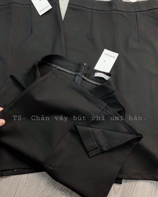 Chân váy công sở dáng bút chì chất vải umi