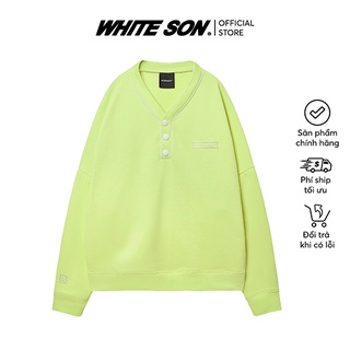 White son baseball sweater avocado green
