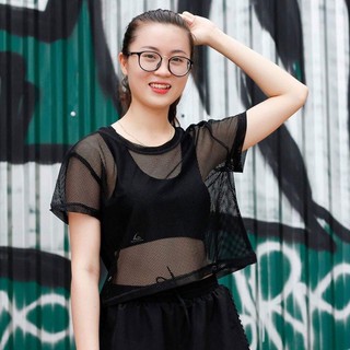 ÁO LƯỚI NỮ MẶC NGOÀI ĐI TẬP GYM, YOGA, NHẢY AEROBIC, THỂ DỤC ĐI BIỂN ĐI BƠI NỮ