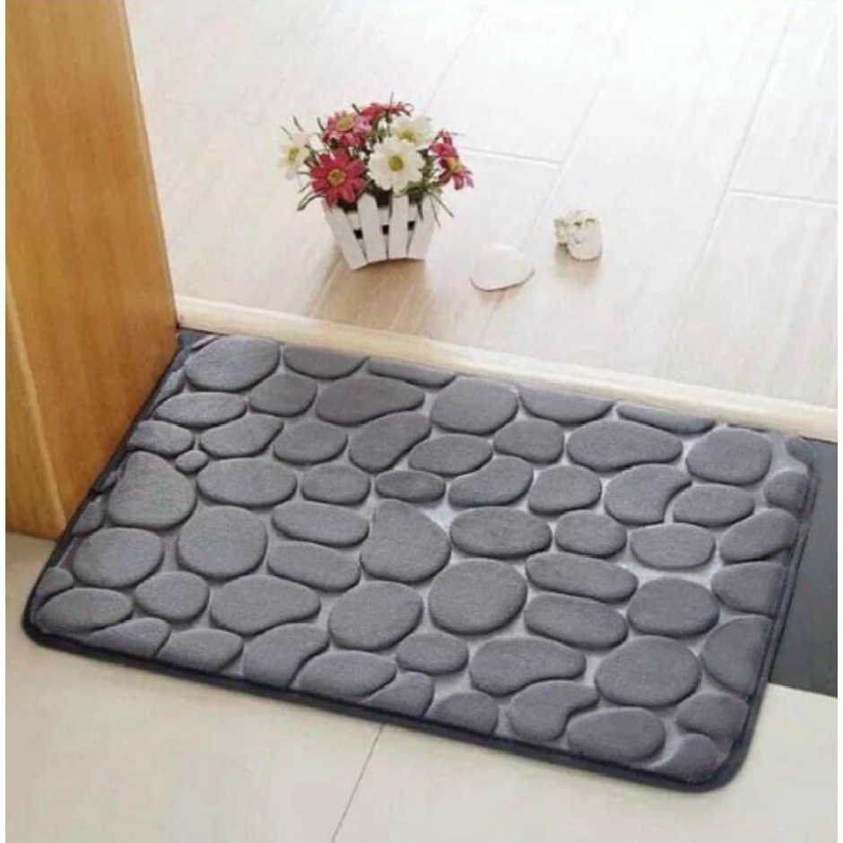 THẢM NỈ CHÙI CHÂN HOẠ TIẾT VÂN ĐÁ 3D SANG TRỌNG KÍCH THƯỚC 40x60 CM