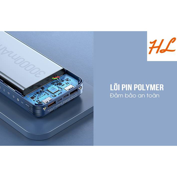 Pin Sạc Dự Phòng Remax RPP-199 30000mAh QC22.5W PD20W, 3 Inputs 6 Outputs, Lõi Li-Polymer - Hưng Long PC