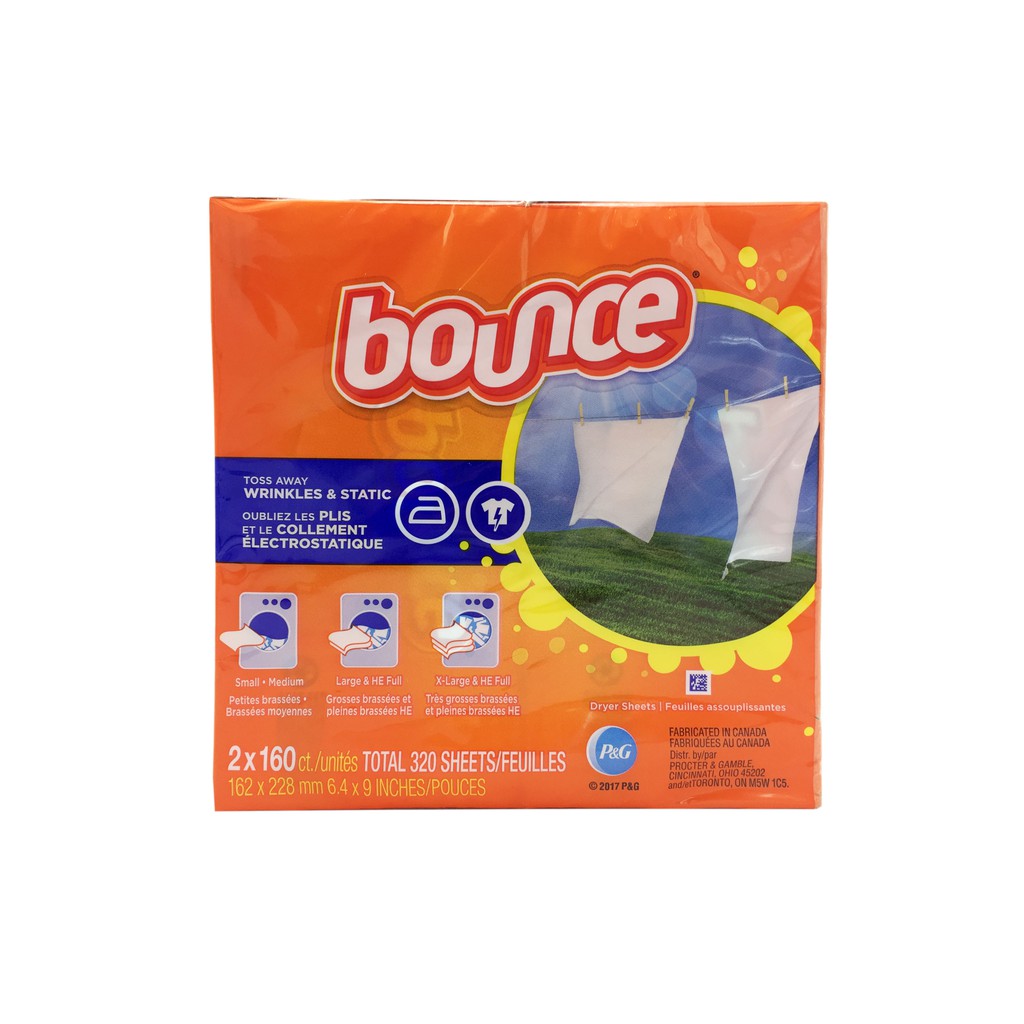 GIẤY THƠM QUẦN ÁO BOUNCE 320 TỜ MỸ
