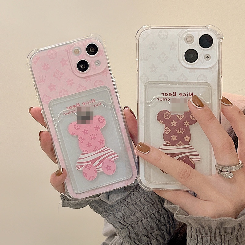 Ốp Điện Thoại Mềm Chống Rơi Có Ngăn Đựng Thẻ Cho Iphone 13 12 11ProMax / XR / xmax XS 13promax 7p / 8p / 13MINI 14
