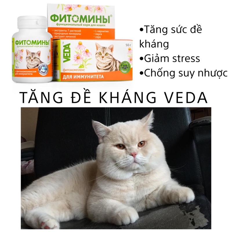 Viên uống tăng cường đề kháng VEDA, tăng đề khámg cho mèo -nhập Nga