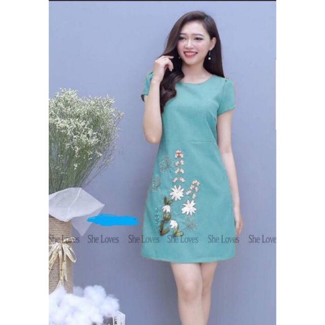 Đầm Suông Hoa size 40_70kg