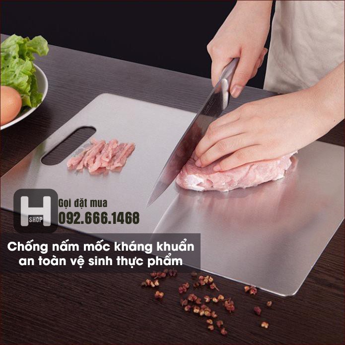 Thớt Inox 304 AnShin kháng khuẩn - chống ẩm mốc độc hại hàng chuẩn cao cấp