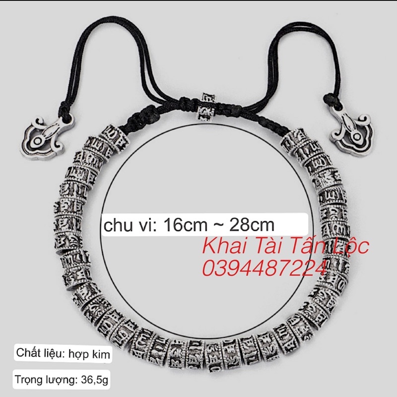 Lắc tay khắc Lục Tự Đại Minh Chú OM MANI PADME HUM
