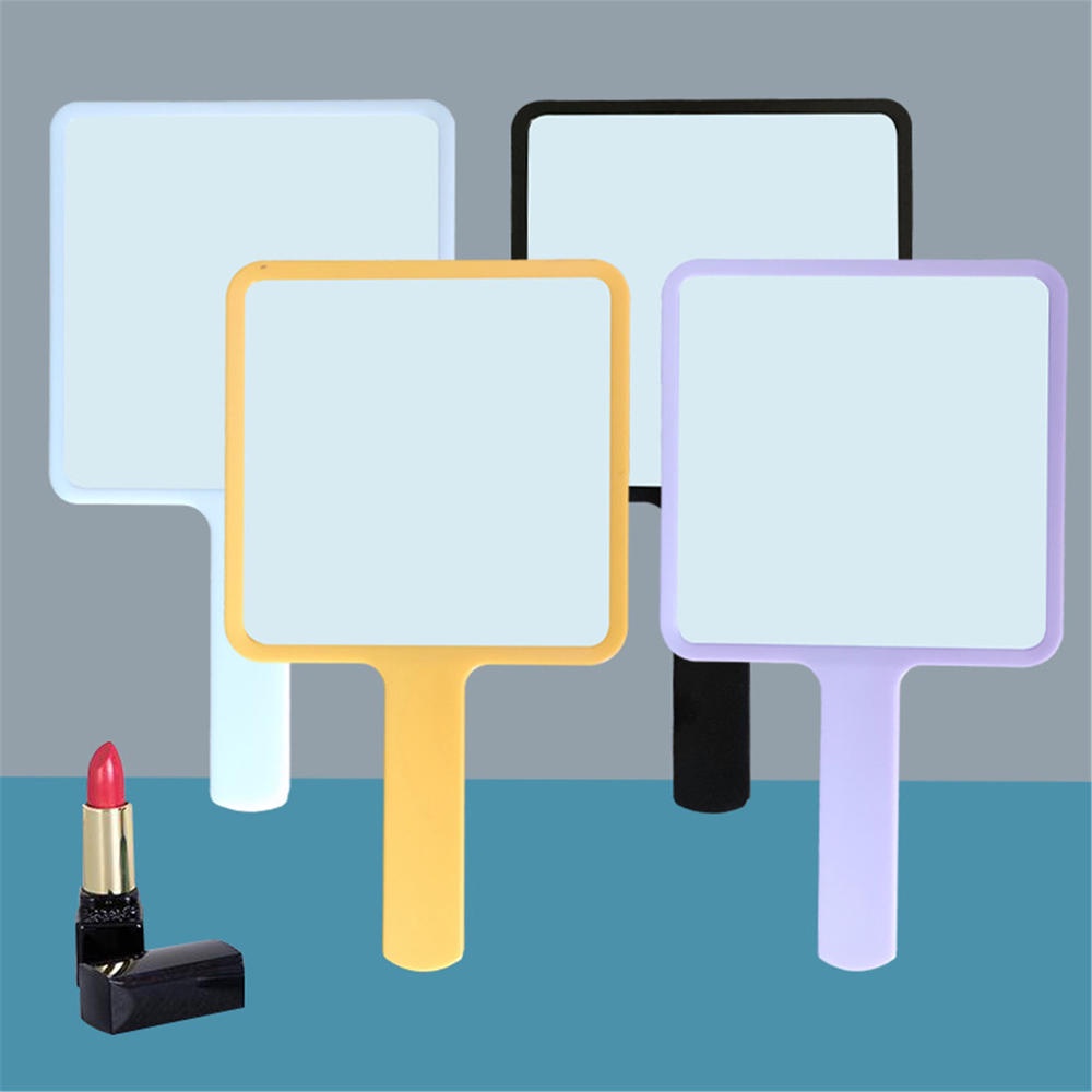 Gương Trang Điểm Cầm Tay Mini Hình Vuông Bằng Nhựa