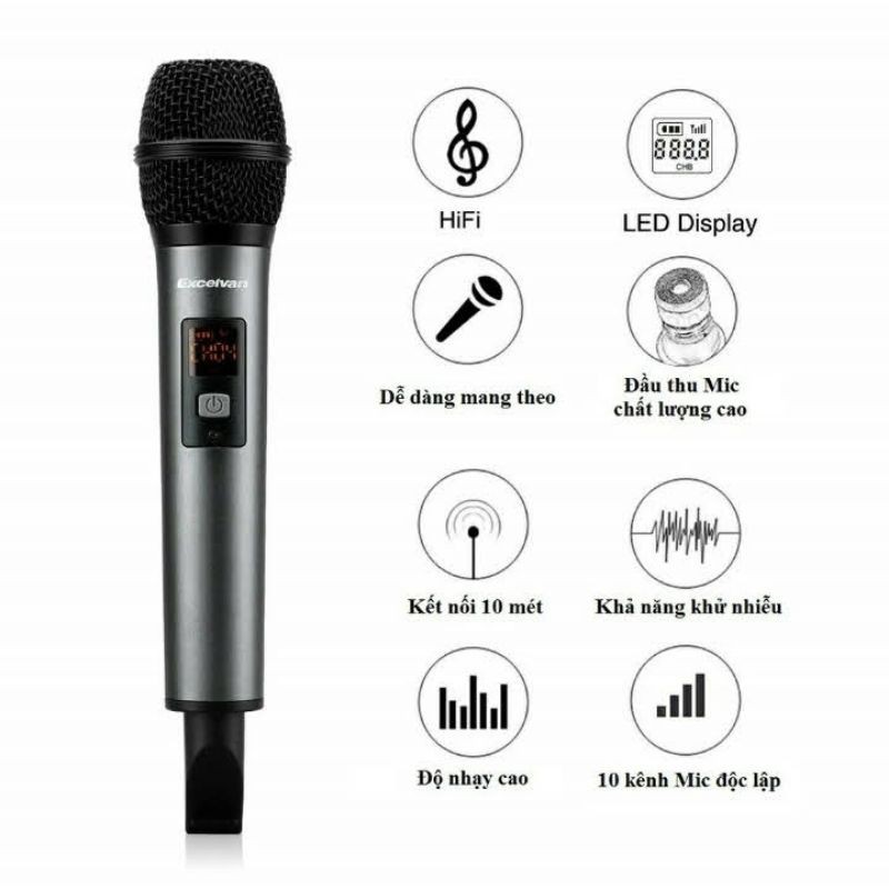 Micro Karaoke không dây Excelvan K18V