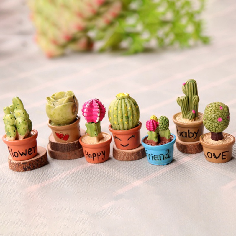 Bộ 5 Mô Hình Chậu Cây Mini Trang Trí Nhà Búp Bê