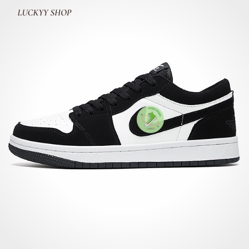 Giầy Thể Thao Nam Nữ Jordan Panda Low Nỉ, Sneaker JD1 Nỉ Cổ Thấp Đen Trắng Cao cấp dễ phối đồ
