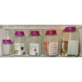 Bình ngâm rượu thủy tinh nắp tím có quai 2L 3L 5L giá hấp dẫn