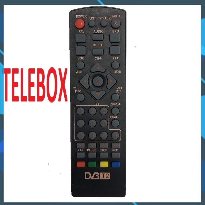 Remote điều khiển Đầu Truyền Hình Kỹ Thuật Số Mặt Đất TELEBOX DVBT2 DVB T2