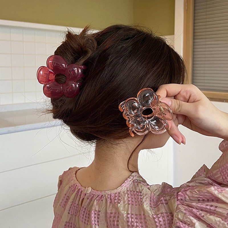 Kẹp Tóc Hình Hoa Thiết Kế Đơn Giản Thời Trang Cho Nữ