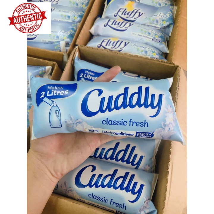 Nước Xả Vải Cô Đặc CUDDLY CLASSIC FRESH 300ML FABRIC CONDITIONER SACHET ÚC