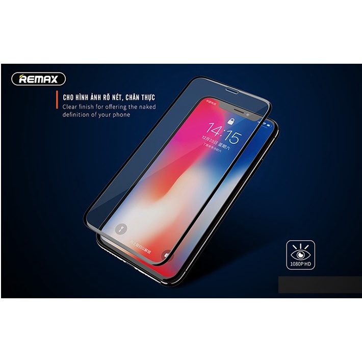 Kính cường lực full màn 9D Remax GL-32 cho iPhone X/Xs/11 Pro Xr/11 XsMax/11 Pro Max (Đen) - Nhất Tín Computer