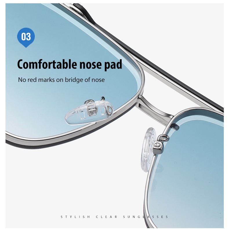 Kính Mát Nam Nữ Cao Cấp  AVIATOR AORON Thời Trang Italia Gọng Vuông Unisex Bảo Vệ Mắt Chống Tia UV400