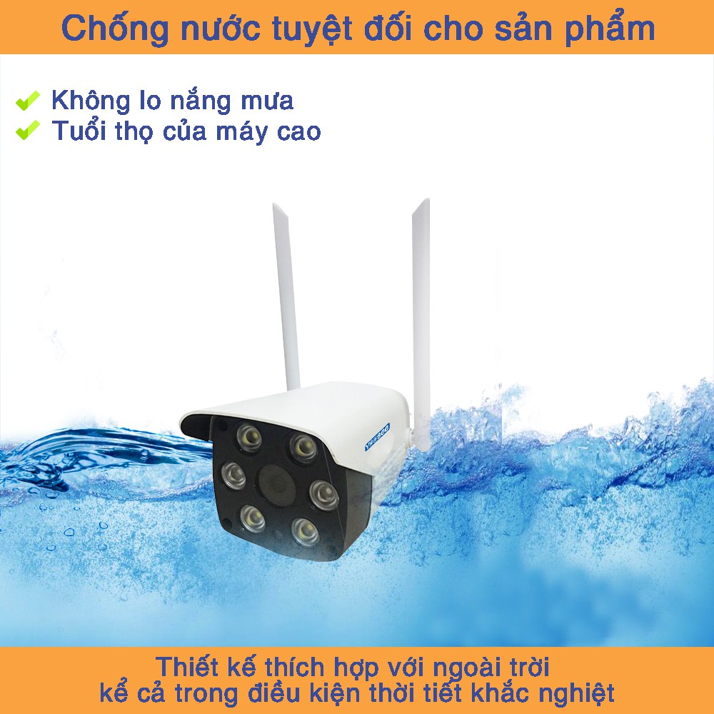 Camera wifi Yoosee chống nước  Full HD1080-2.0Mpx ZQ25M cảnh báo chuyển động, xem đêm có màu BH12T (YOOSEE ZQ25M) | BigBuy360 - bigbuy360.vn