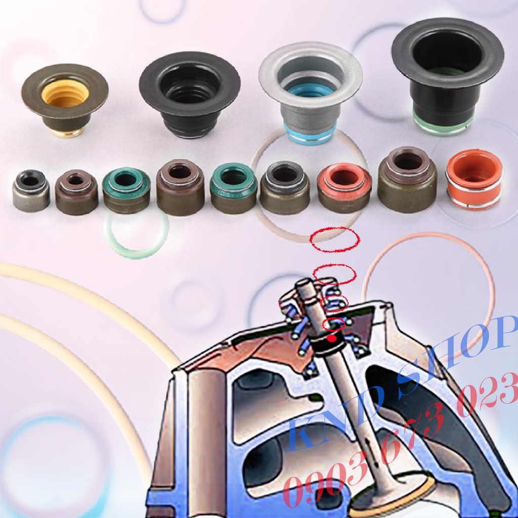 Phớt xupap  size  5*9.5*9 | Phốt GIF dành cho động cơ nổ máy phát điện, máy tàu thủy | KND Shops