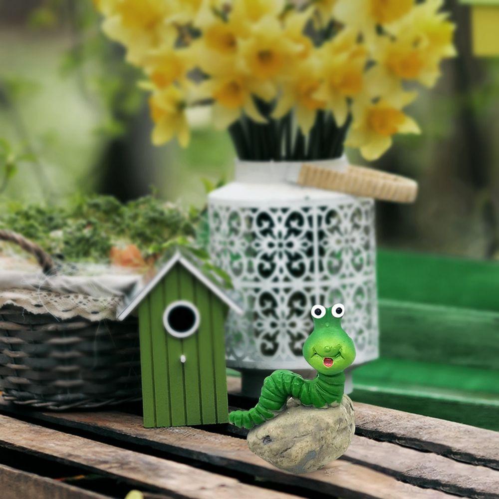 Mô Hình Ếch Và Sâu Bướm Mini Trang Trí Tiểu Cảnh