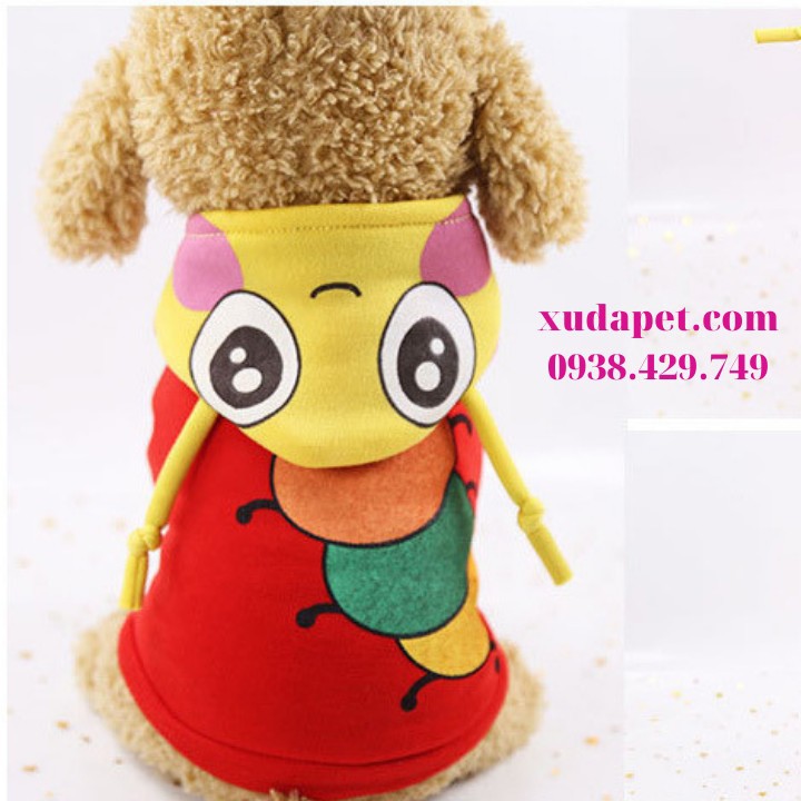 : Áo Hoodie Hình Sâu Bướm giúp cho thú cưng trông rất xinh xắn, thời trang – Xudapet - SP000579
