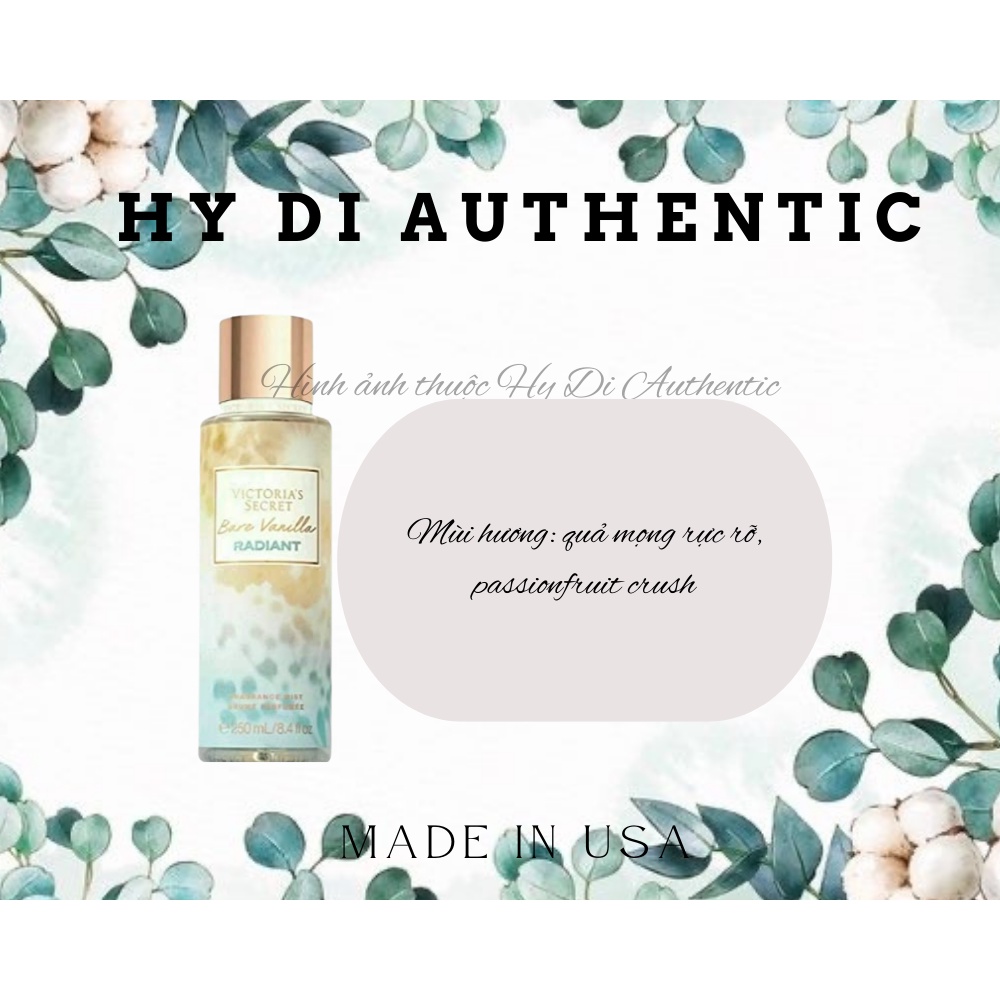 BARE VANILLA RADIANT - XỊT THƠM DƯỠNG THỂ VICTORIA'S SECRET USA