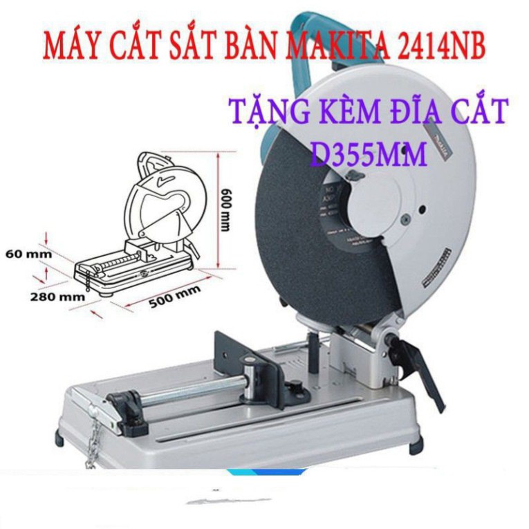 Máy cắt sắt bàn Makita D355 Liên doanh Nhật Bản, mũi cắt chống gỉ sét