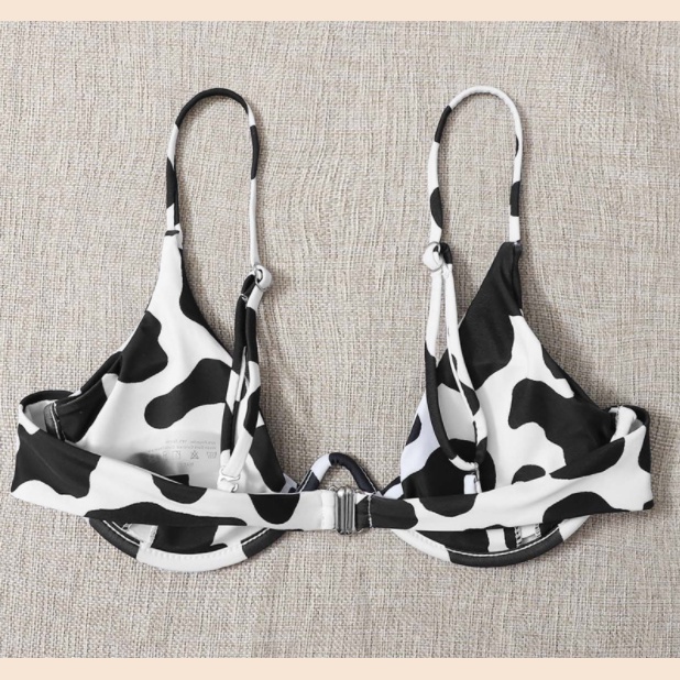Bikini In Hoạ Tiết Bò Sữa Có Đệm Mút Nâng Ngực