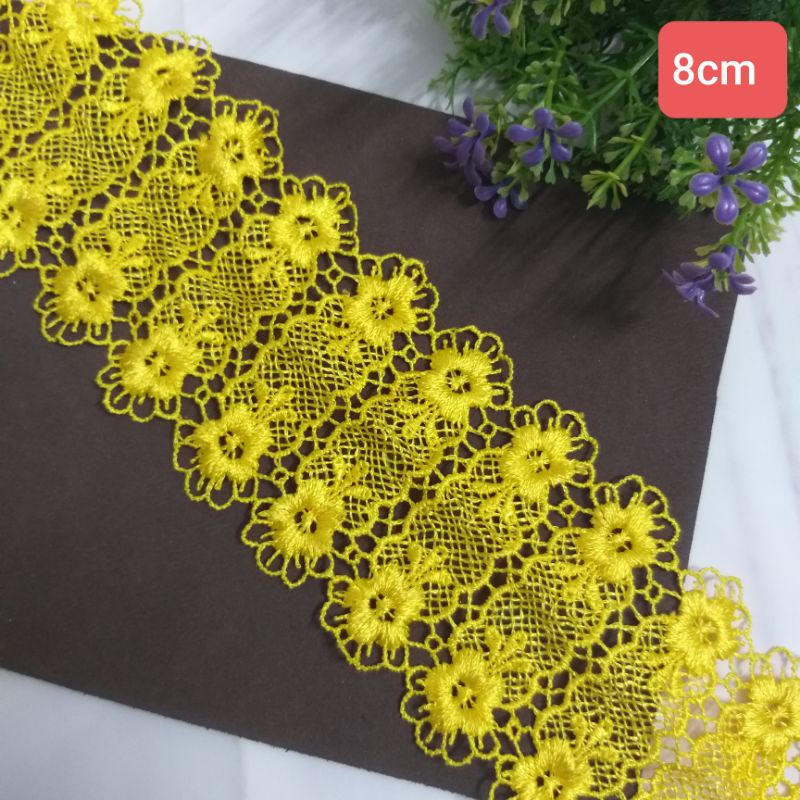 Ren thêu chỉ bóng trang trí,size 7 cm đến 11.5 cm.