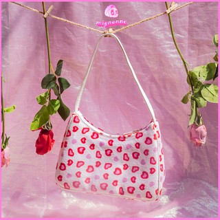 TÚI KẸP NÁCH TRÁI TIM | độc quyền mignonne | made in Vietnam | lông trắng hình | STUPID CUPID SHOULDER BAG