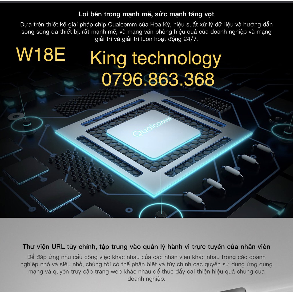 Bộ phát WIFI Tenda W18e GIGABIT ac1200Mps mạng doanh nghiệp 80 user - vùng phủ sóng 300m2 | BigBuy360 - bigbuy360.vn