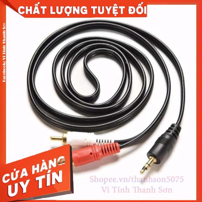 Dây Loa 1 đầu 3.5 ra 2 bông sen dài 1.5m - Vi Tính Thanh Sơn