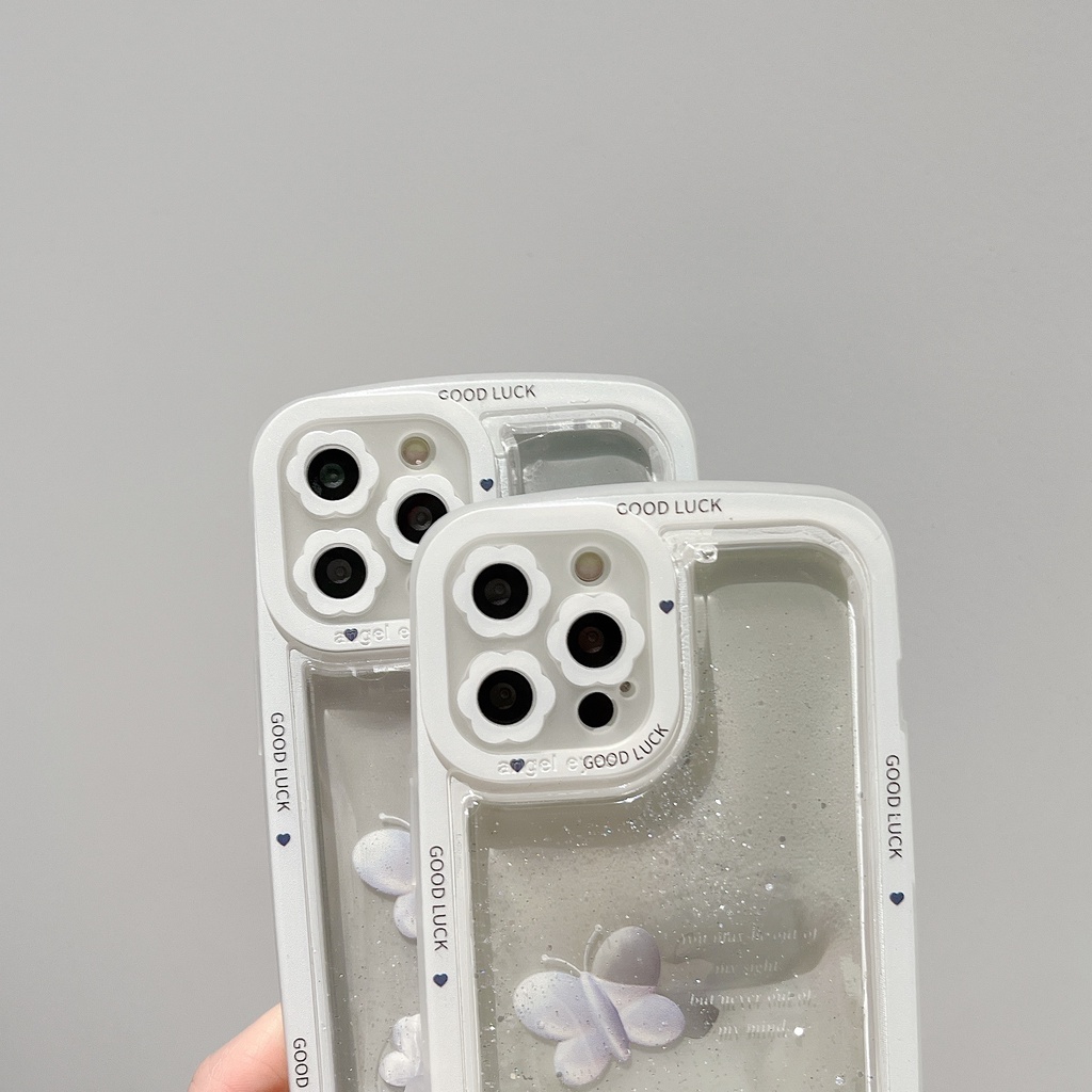 Ốp Điện Thoại Dẻo Họa Tiết Hoạt Hình Bươm Bướm Dễ Thương Chống Rơi Cho iPhone 14 / 13 / 12PRO MAX / 11 / 13PRO MAX