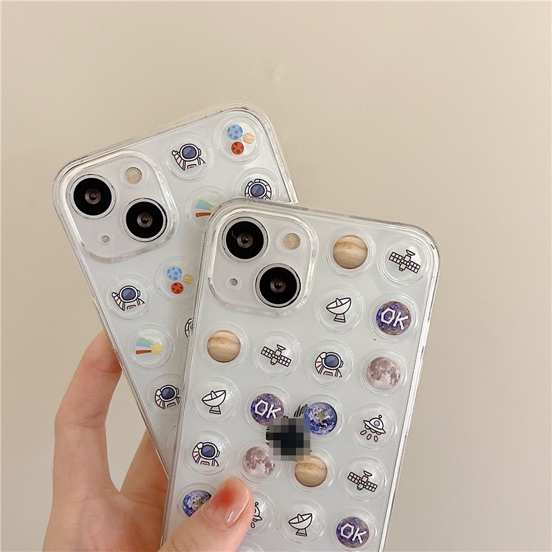 Ốp lưng iphone Ốp Điện Thoại Trong Suốt Hình Phi Hành Gia Cho iphone13Promax Apple 14pro678plus 6/6splus/7/7plus/8/8plus/x/xr/xs/11/14pro/13/pro/max/plus/promax Dinuo case